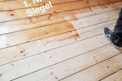 Beispiel Versiegelung eines geschliffenen Dielenbodens